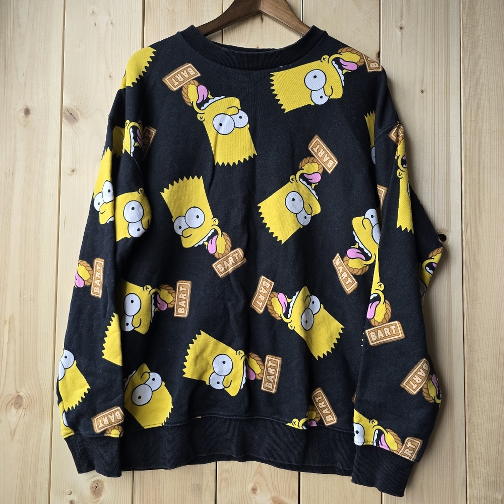 The Simpsons X Joyrich Bart Simpson Crewneck Pullover Sweater Unisex Large